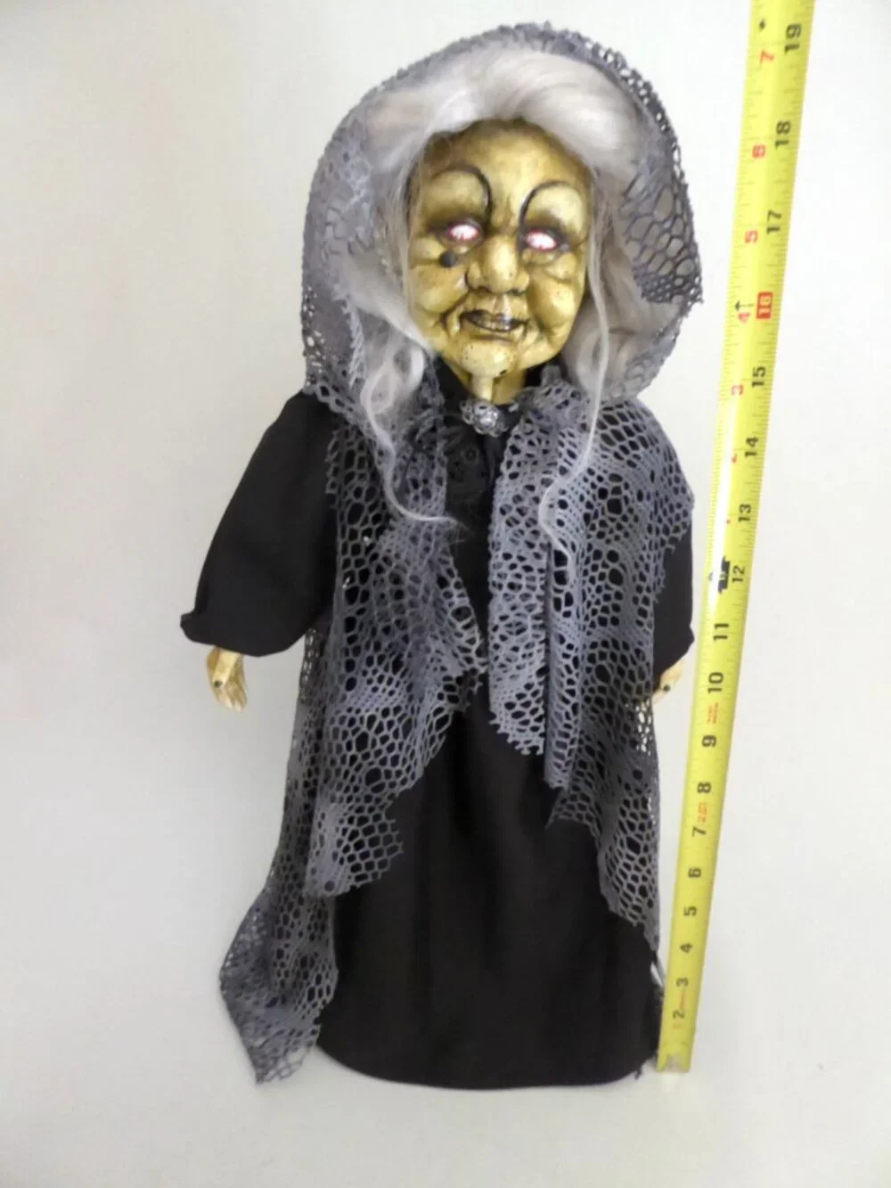 OOAK 19” WITCH HAG VOODOO HALLOWEEN HORROR UNDEAD DOLL PROP ODDITY